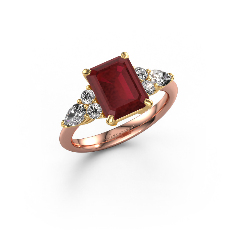 Bild von Verlobungsring Melani EME 585 Roségold Rubin 9x7 mm