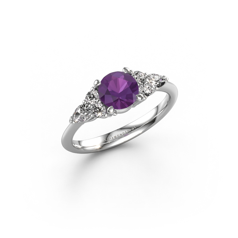 Image of Engagement ring Melani RND 950 platinum Amethyst 6 mm