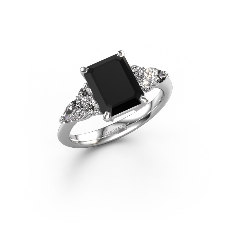 Bild von Verlobungsring Melani EME 950 Platin Schwarz Diamant 3.72 crt