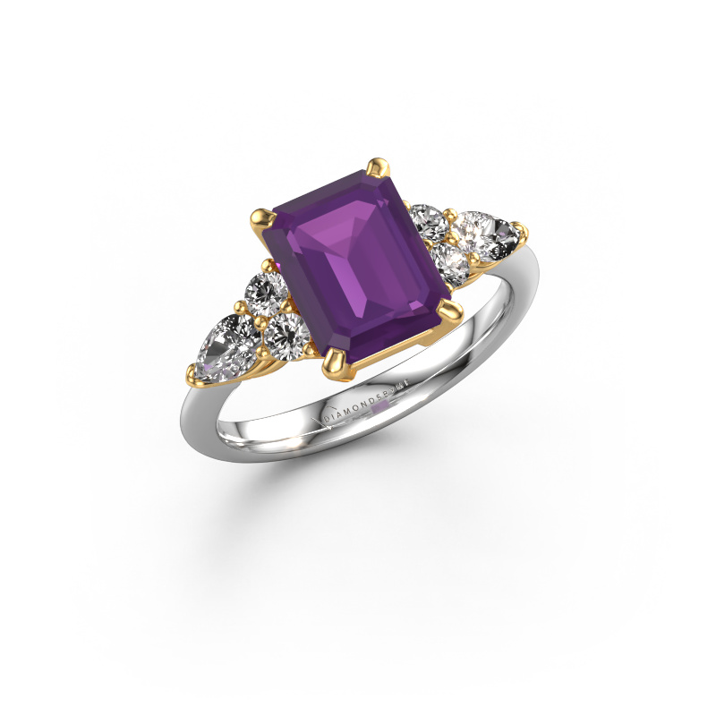 Bild von Verlobungsring Melani EME 585 Weißgold Amethyst 9x7 mm