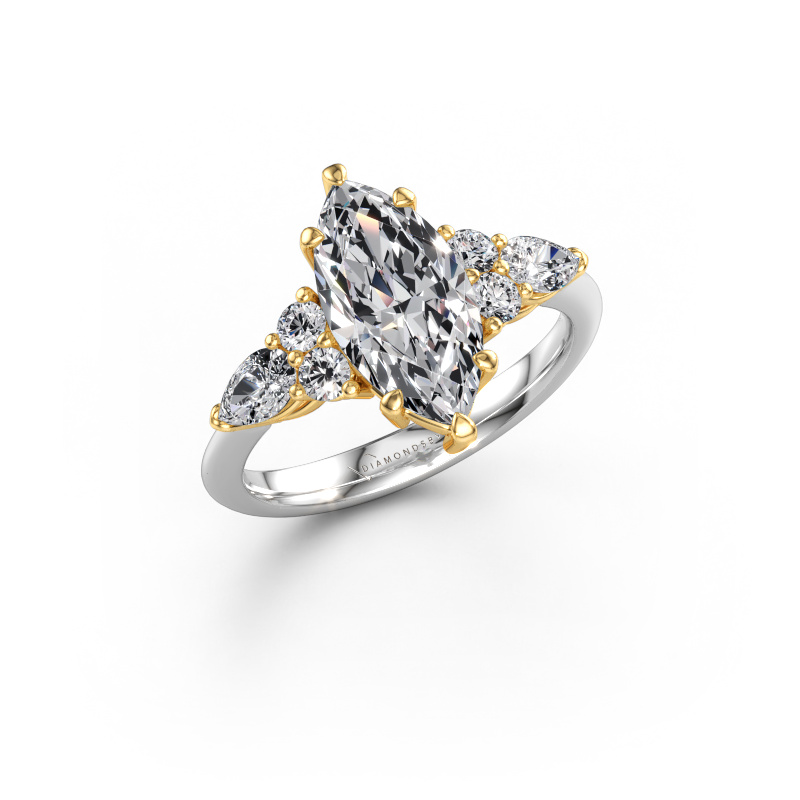 Image of Engagement ring Melani MRQ 585 white gold Lab-grown diamond 3.82 crt