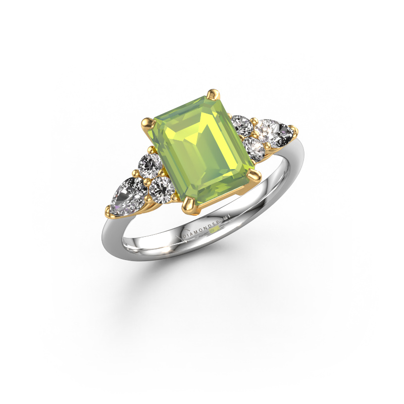 Image de Bague de fiançailles Melani EME 585 or blanc Péridot 9x7 mm