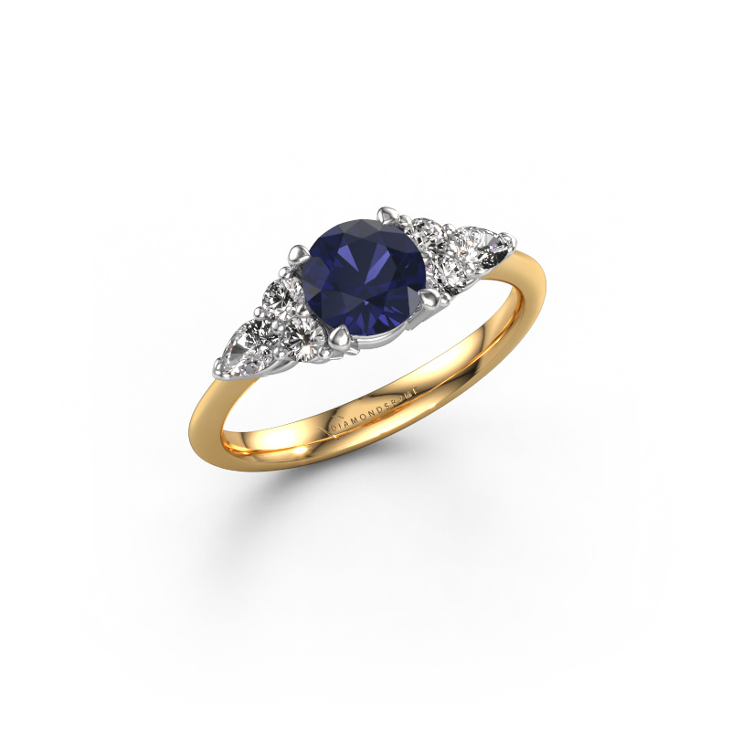 Image of Engagement ring Melani RND 585 gold Sapphire 6 mm