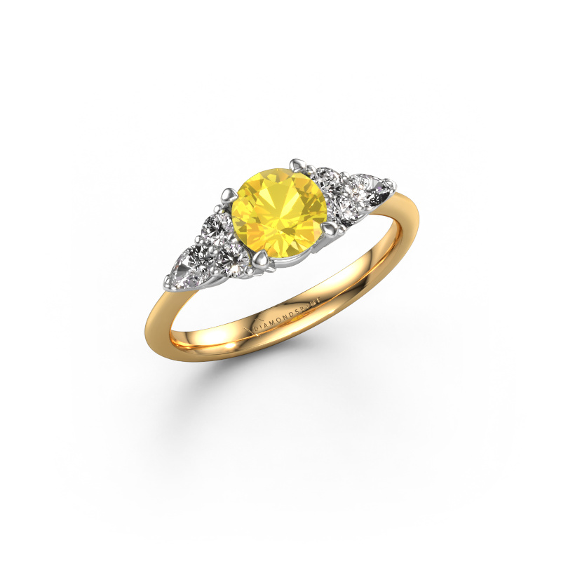 Image of Engagement ring Melani RND 585 gold Yellow sapphire 6 mm