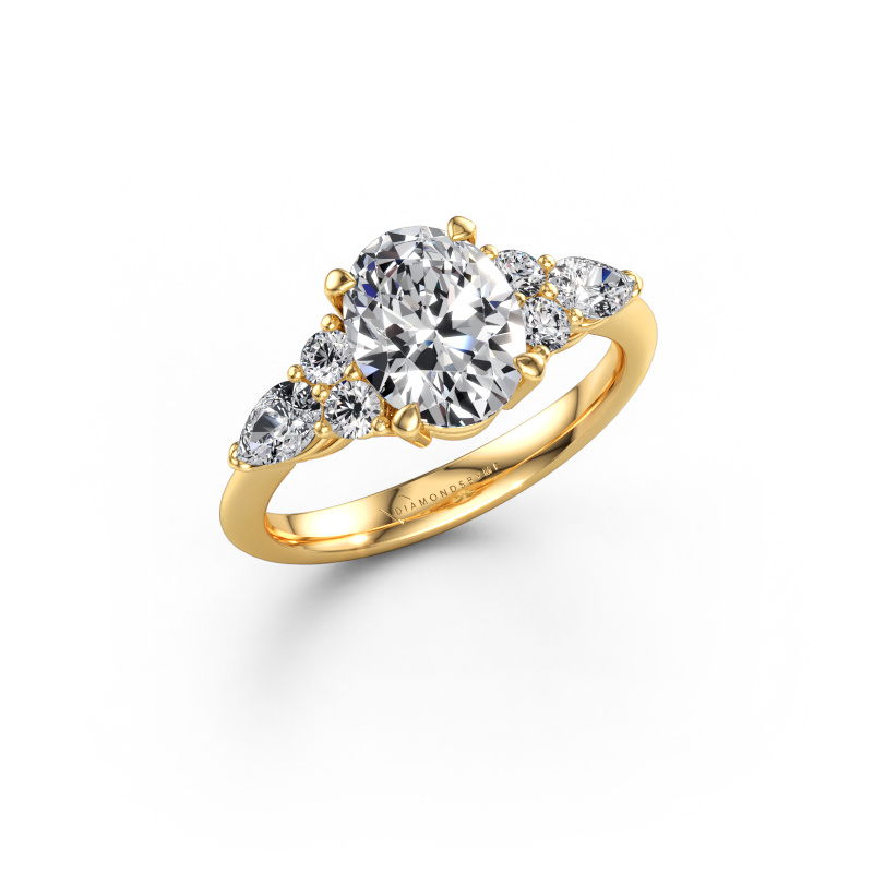 Immagine di Anello di fidanzamento Melani OVL 585 oro Diamante lab grown 2.52 crt