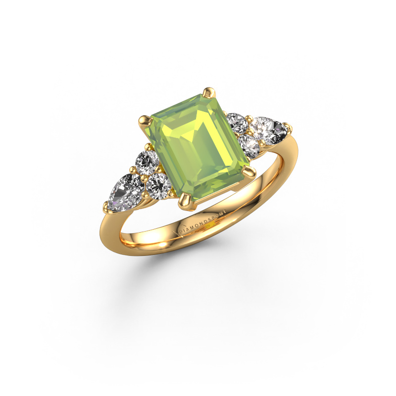 Image of Promise ring Melani EME 585 gold Peridot 9x7 mm