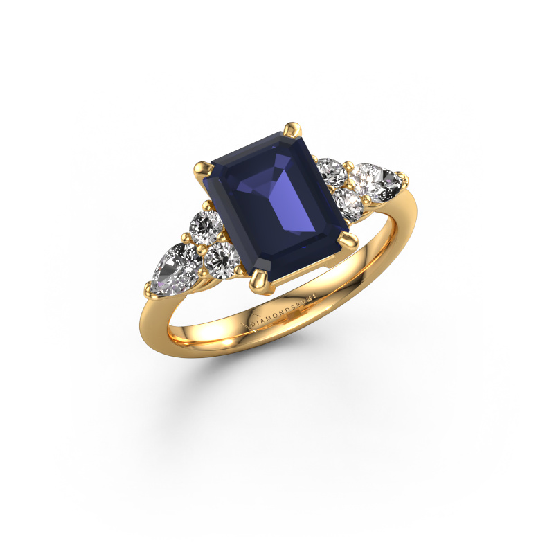 Image of Promise ring Melani EME 585 gold Sapphire 9x7 mm