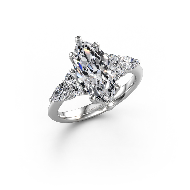 Bild von Verlobungsring Melani MRQ 950 Platin Lab-grown Diamant 4.68 crt