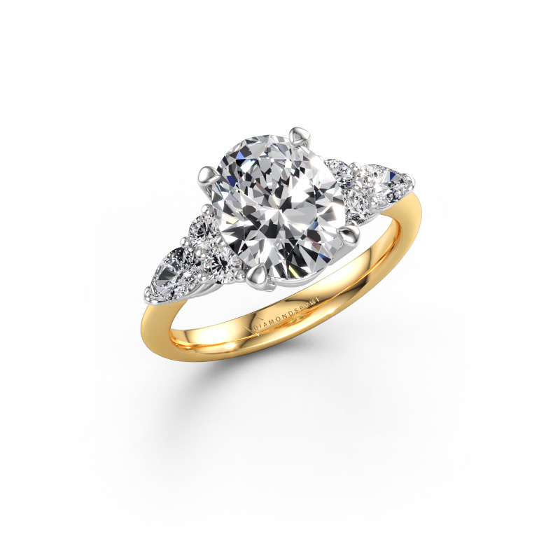 Image of Engagement ring Melani OVL 585 gold Diamond 3.42 crt