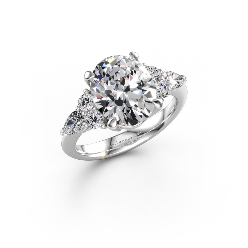 Immagine di Anello di fidanzamento Melani OVL 950 platino Diamante lab grown 4.67 crt