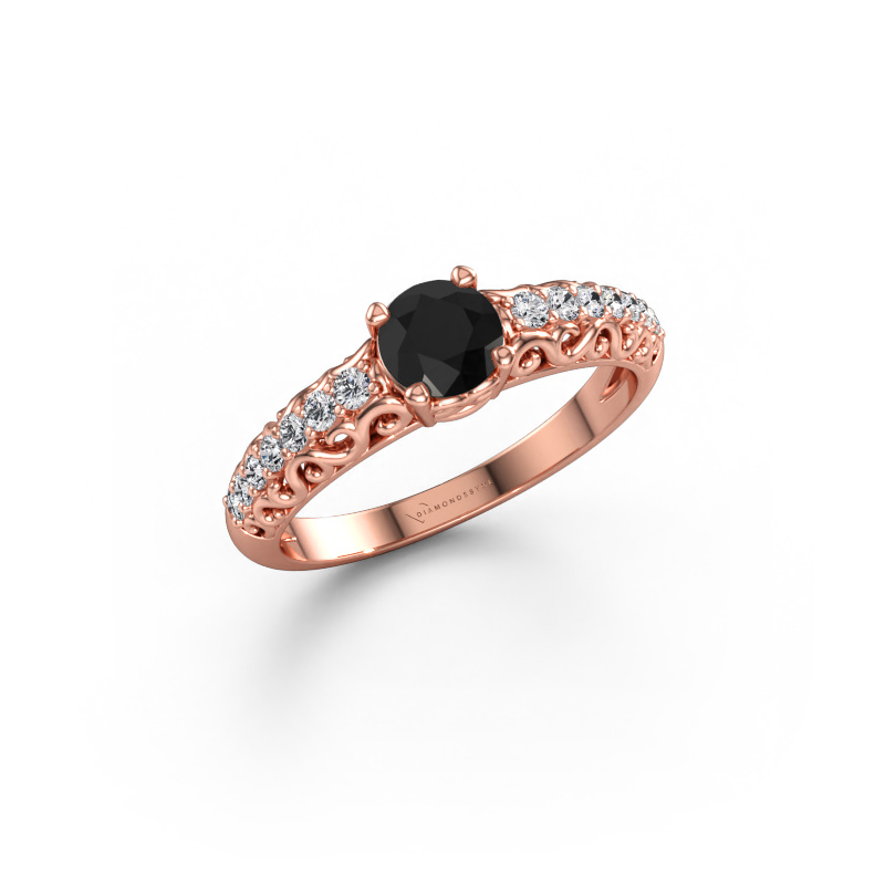 Immagine di Anello di fidanzamento Mellie 585 oro rosa Diamante nero 0.82 crt