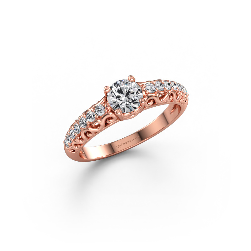 Bild av Förlovningsring Mellie 585 roséguld Diamant efter eget val 5 mm