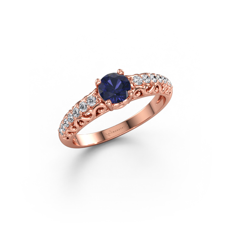 Bild av Förlovningsring Mellie 585 roséguld Safir 5 mm