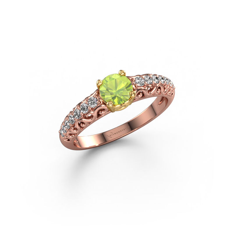 Bild von Verlobungsring Mellie 585 Roségold Peridot 5 mm