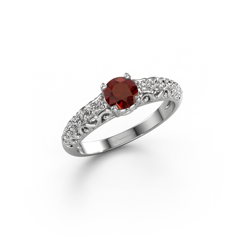 Image of Engagement ring Mellie 950 platinum Garnet 5 mm