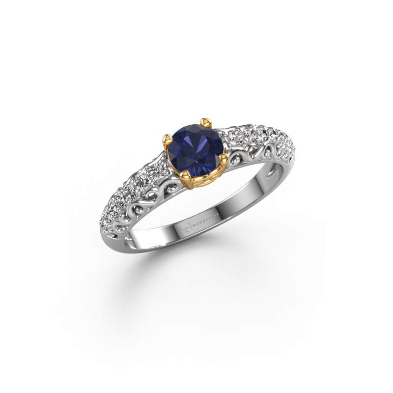 Image of Engagement ring Mellie 585 white gold Sapphire 5 mm