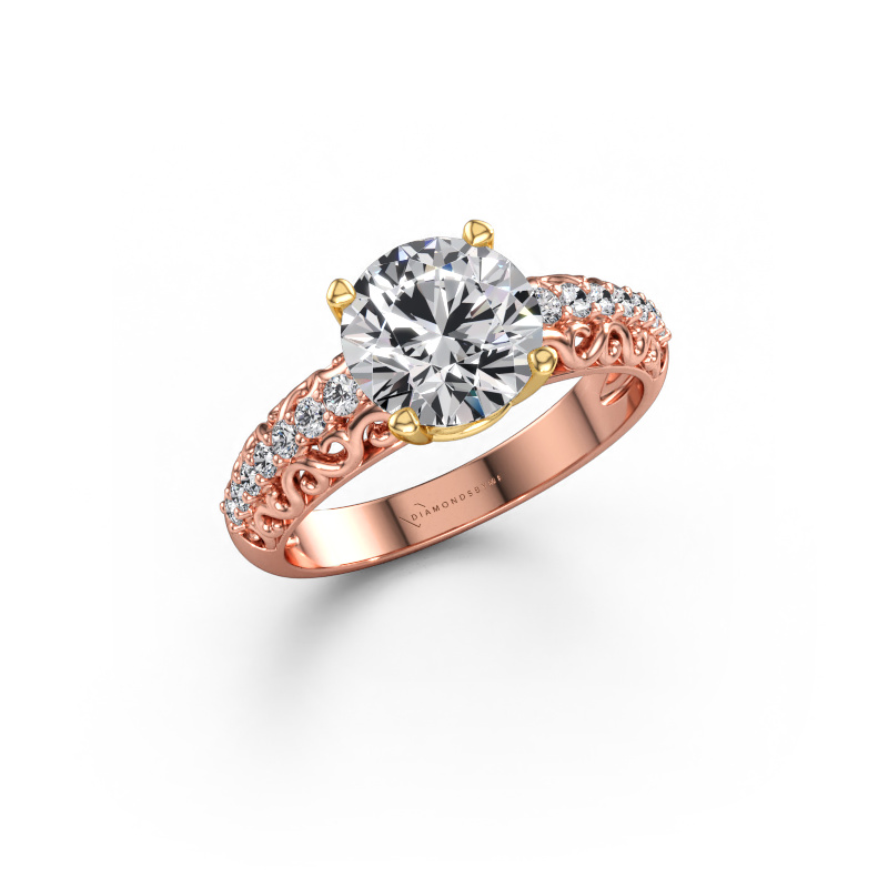 Image of Engagement ring Mellie 585 rose gold Lab-grown diamond 2.22 crt
