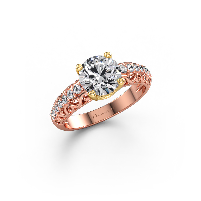 Image of Engagement ring Mellie 585 rose gold Lab-grown diamond 1.72 crt