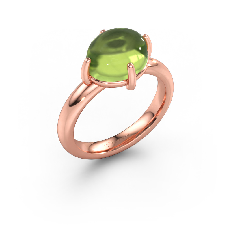 Immagine di Anello Melodee 585 oro rosa Peridoto 10x8 mm
