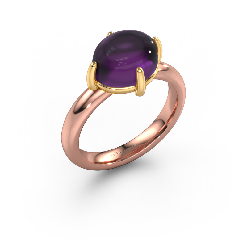 Image of Ring Melodee 585 rose gold Amethyst 10x8 mm