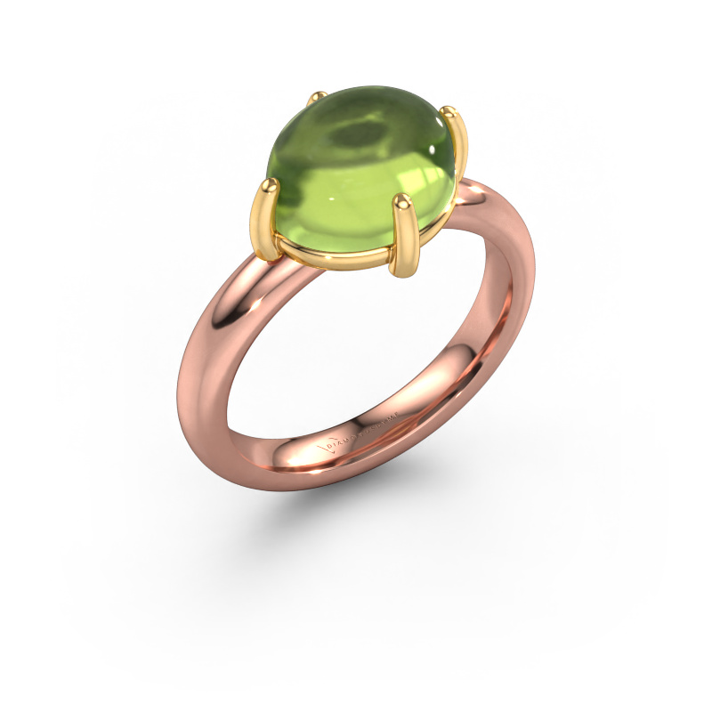 Image of Ring Melodee 585 rose gold Peridot 10x8 mm