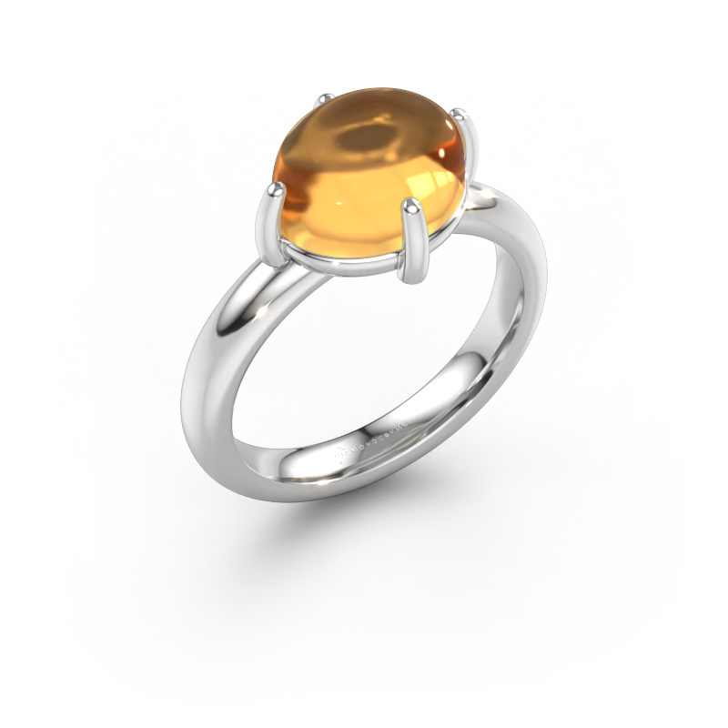 Bild av Ring Melodee 585 vitt guld Citrin 10x8 mm