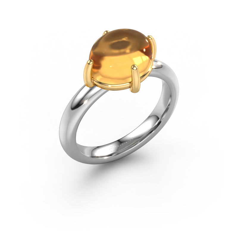 Bild von Ring Melodee 585 Weißgold Citrin 10x8 mm