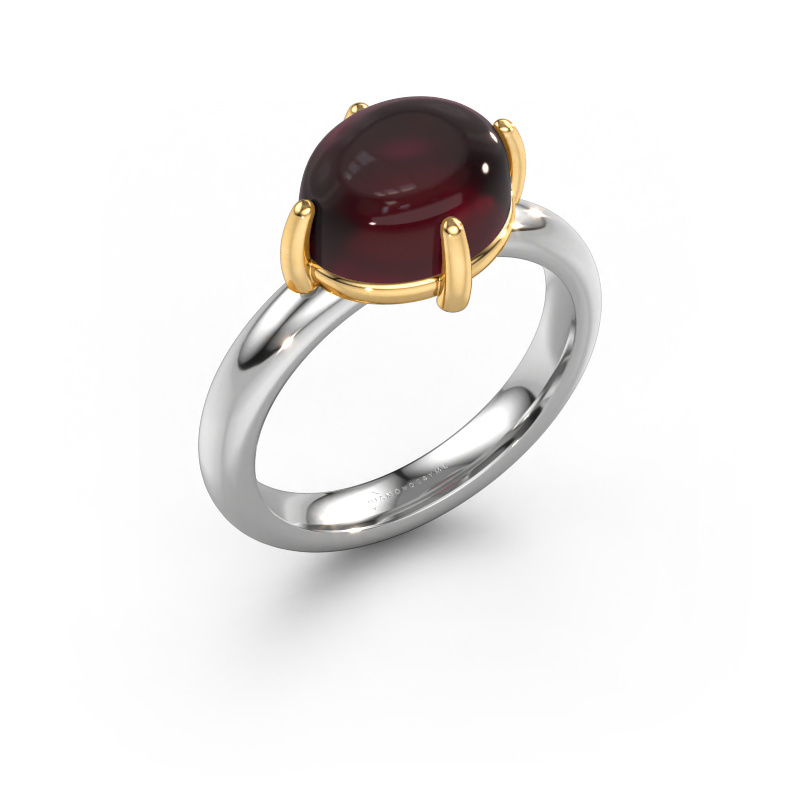 Image of Ring Melodee 585 white gold Garnet 10x8 mm
