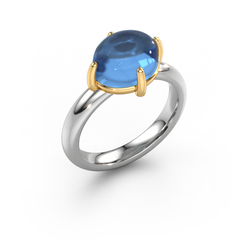 Image of Ring Melodee 585 white gold Blue topaz 10x8 mm