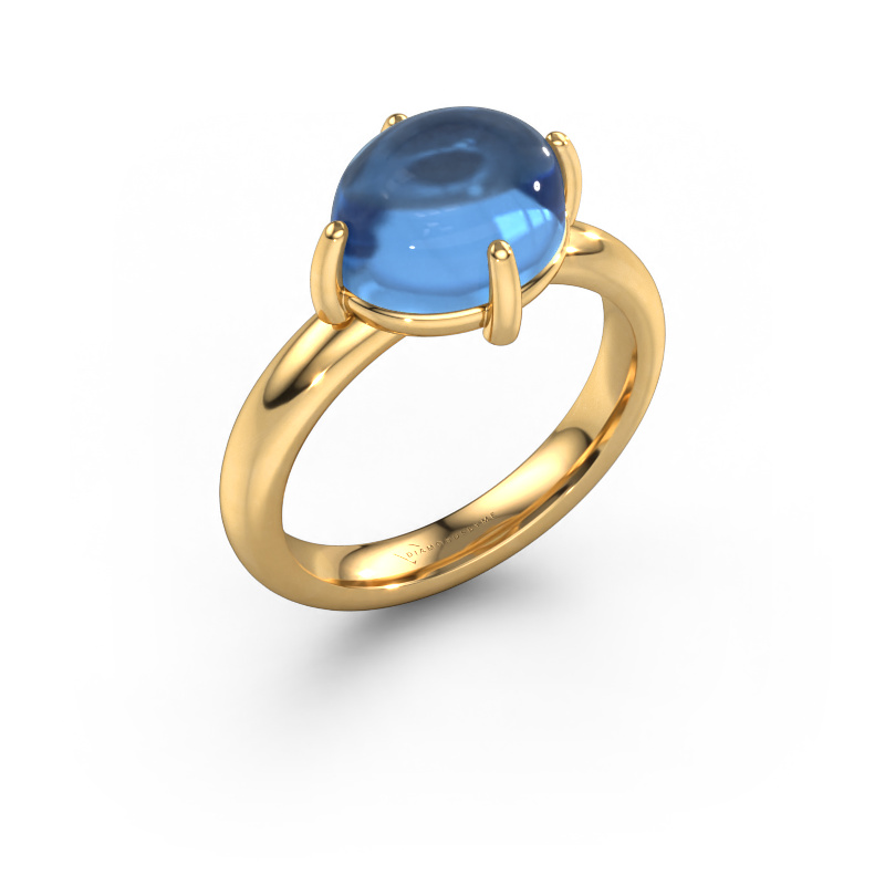 Image of Ring Melodee 585 gold Blue topaz 10x8 mm