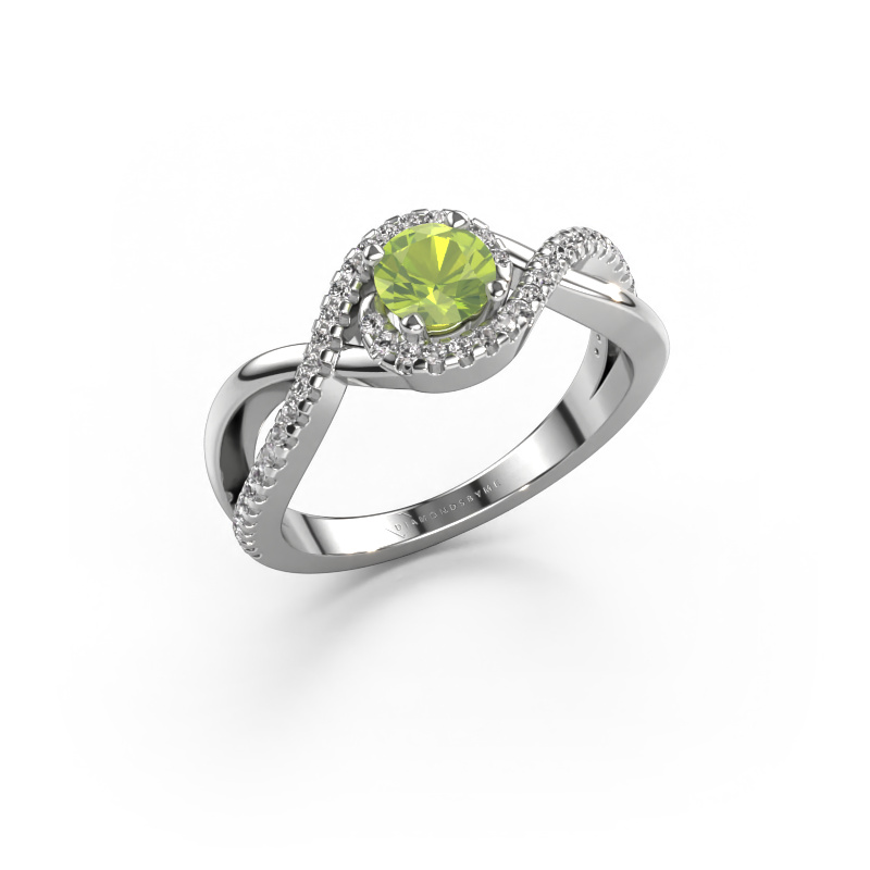 Bild von Verlobungsring Melody 585 Weißgold Peridot 5 mm