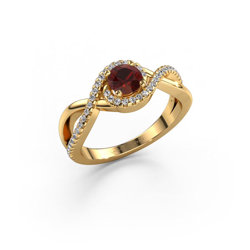 Bild von Verlobungsring Melody 585 Gold Granat 5 mm