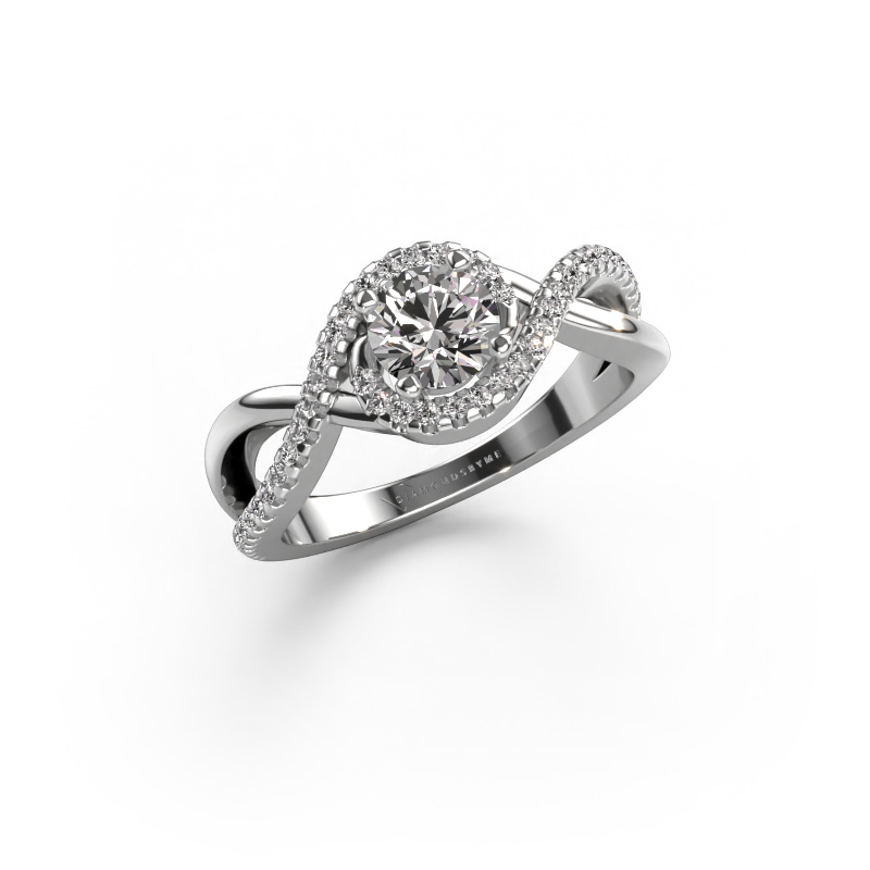 Image of Engagement ring Melody 585 white gold Diamond 0.84 crt
