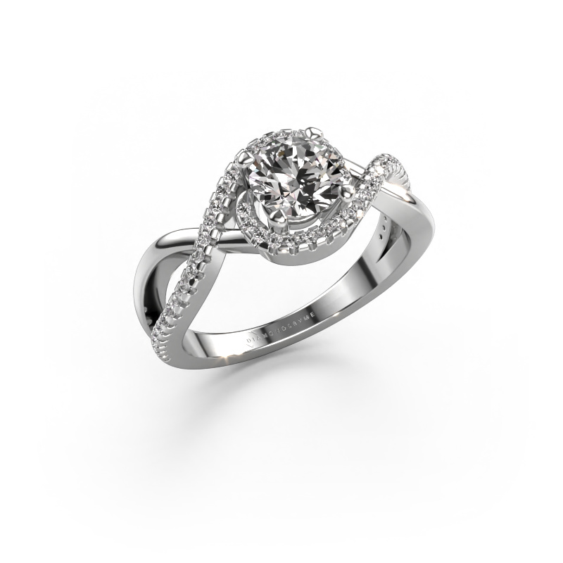 Image of Engagement ring Melody 950 platinum Diamond 1.24 crt