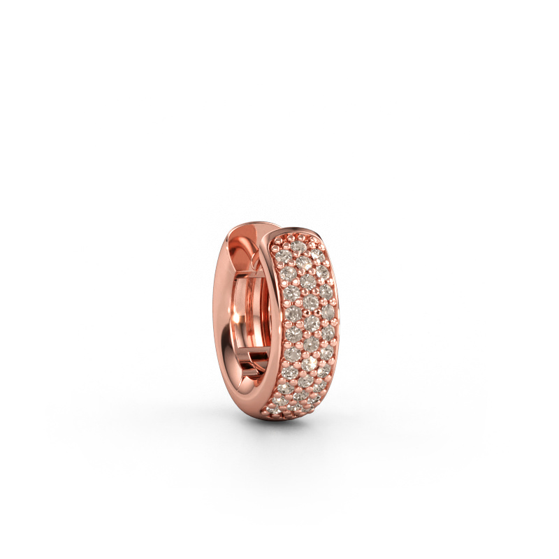 Immagine di Orecchino da uomo Mels 585 oro rosa Diamante marrone 0.201 crt