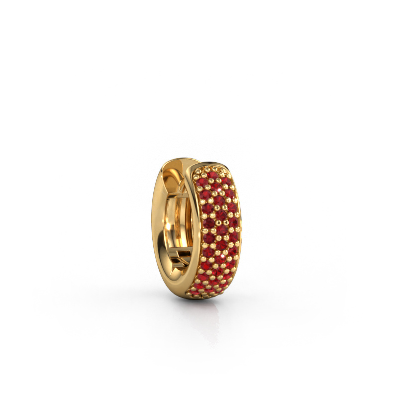 Image de Boucle d'oreille homme Mels 585 or jaune Rubis 1.1 mm
