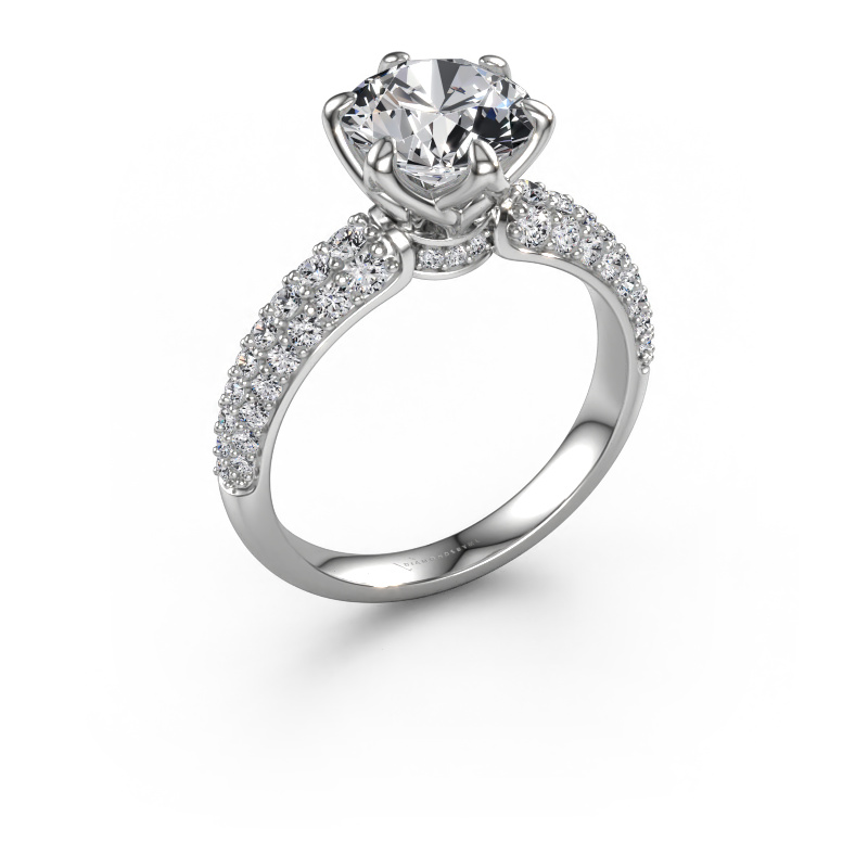 Image de Bague de fiançailles Meryl 585 or blanc Diamant 2.686 crt
