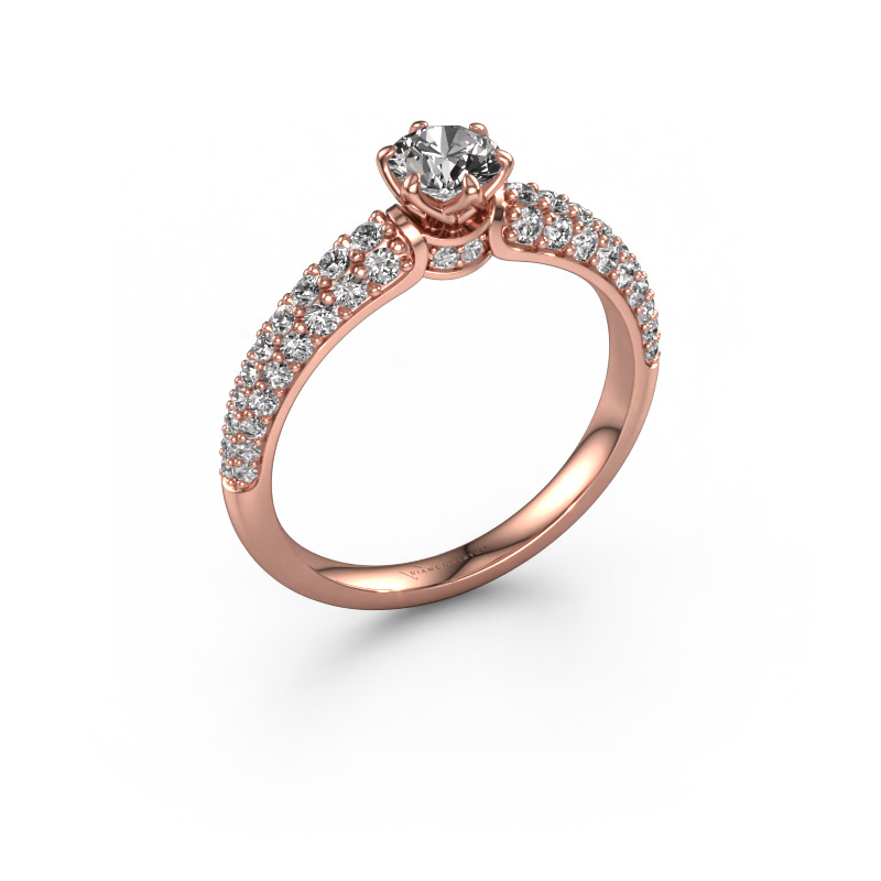 Image of Engagement ring Meryl 585 rose gold Diamond 1.032 crt