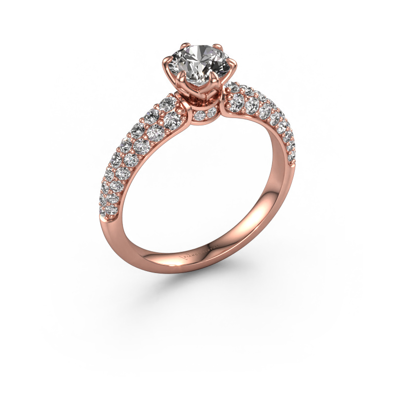 Afbeelding van Verlovingsring Meryl 585 rosé goud Zirkonia 5.7 mm