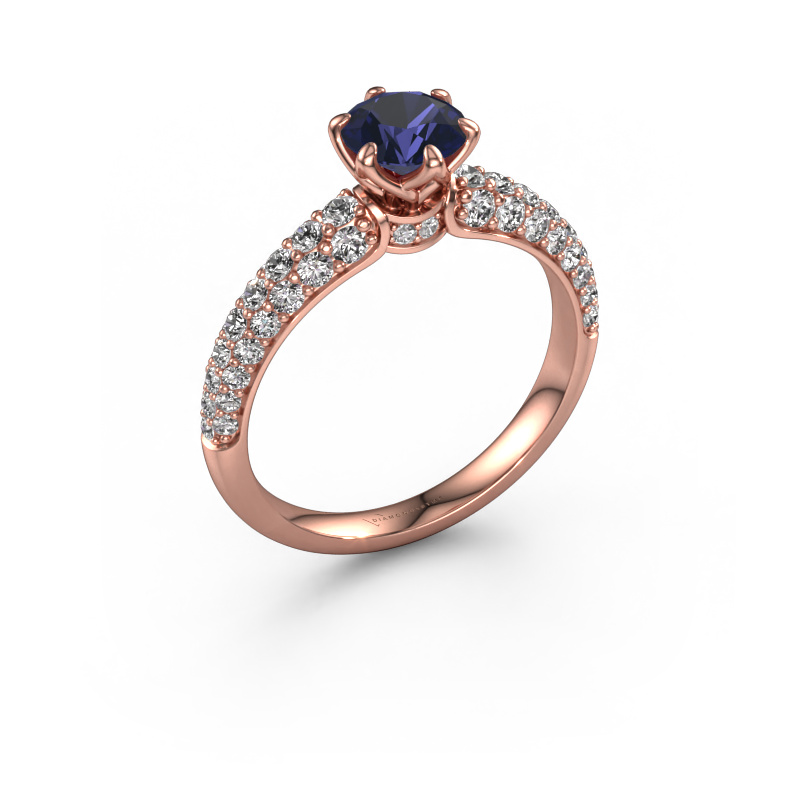 Image of Engagement ring Meryl 585 rose gold Sapphire 5.7 mm