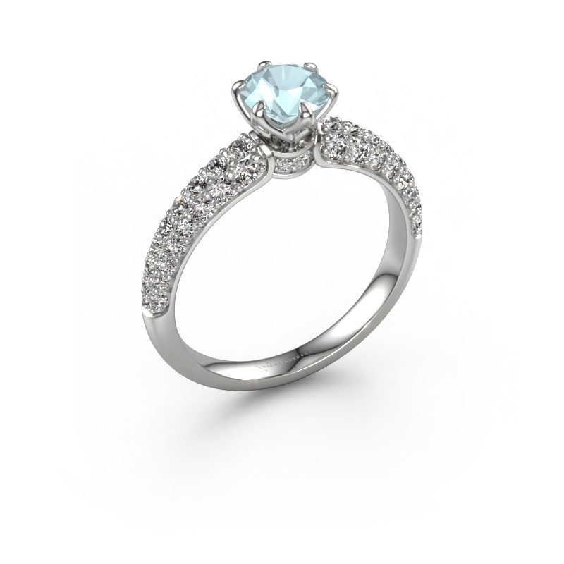 Image of Engagement ring Meryl 950 platinum Aquamarine 5.7 mm