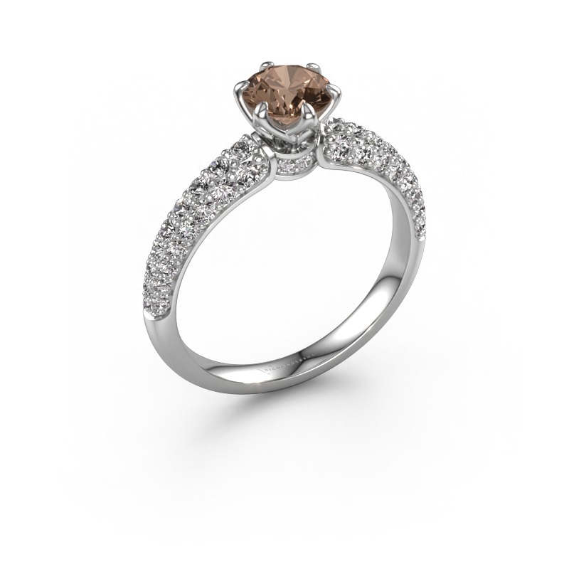 Image of Engagement ring Meryl 585 white gold Brown diamond 1.345 crt