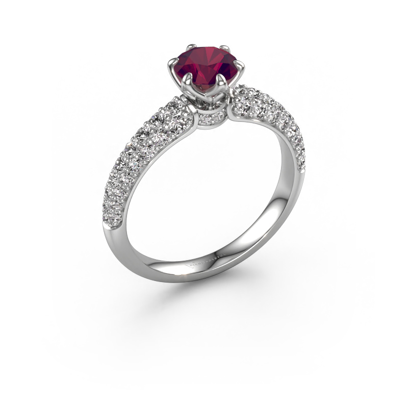 Bild von Verlobungsring Meryl 950 Platin Rhodolit 5.7 mm