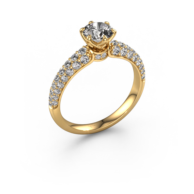 Image of Engagement ring Meryl 585 gold Custom diamond 5.7 mm
