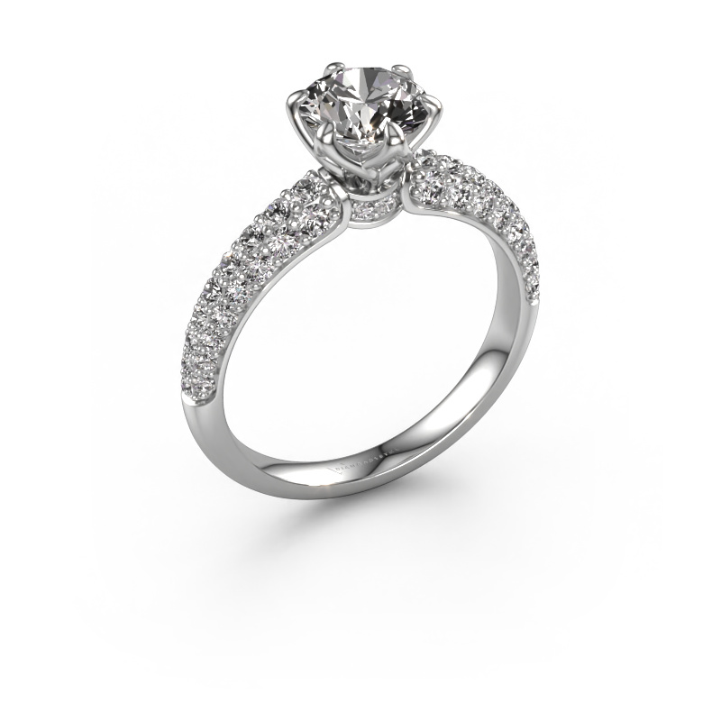 Image of Engagement ring Meryl 585 white gold Diamond 1.685 crt