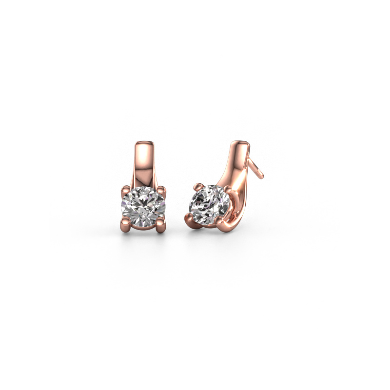 Image of Earrings Mia 1 585 rose gold Diamond 2.00 crt