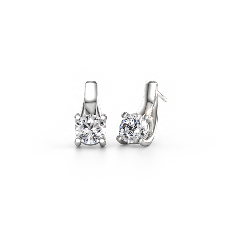 Image of Earrings Mia 1 950 platinum Lab grown diamond 3.00 crt