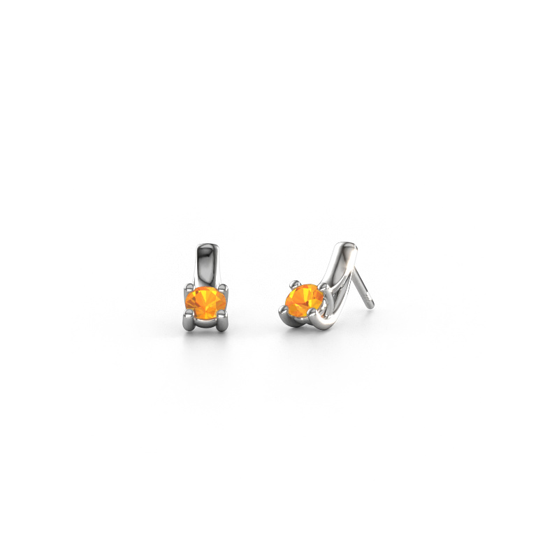 Image of Earrings Mia 1 950 platinum Citrin 4.2 mm