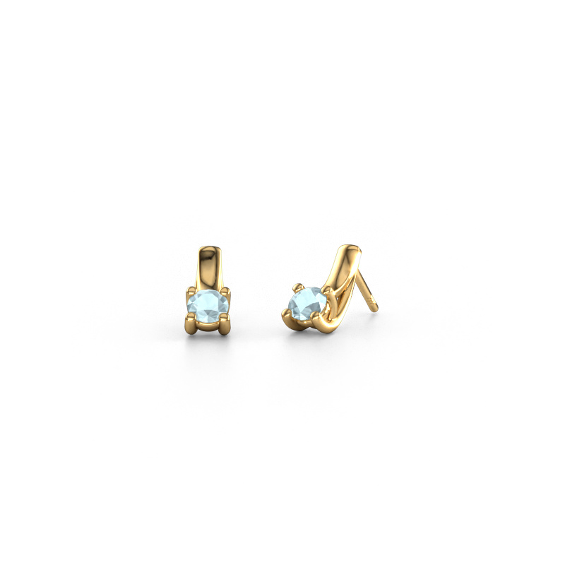 Image of Earrings Mia 1 585 gold Aquamarine 4.2 mm