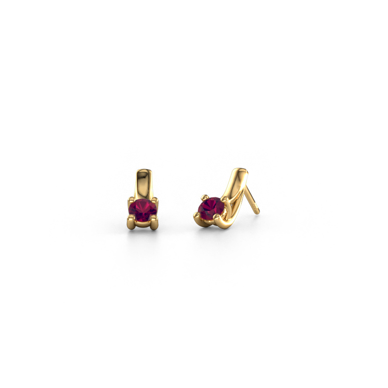 Image of Earrings Mia 1 585 gold Rhodolite 4.2 mm